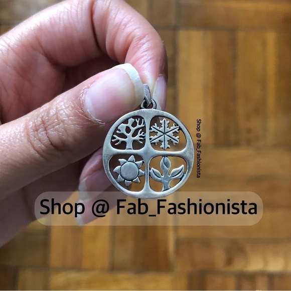 James Avery Four Seasons sterling silver retired pendant